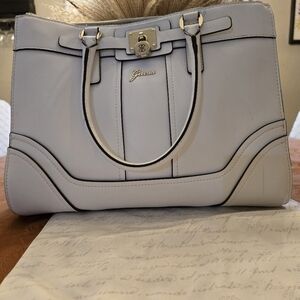 Guess Grayson Status Carryall WHITE purse one size